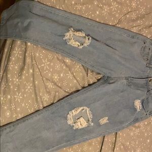 High rise light blue jeans(may run a little small)